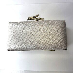 Elegant White Cream Evening Clutch Purse Cocktail Purse Wedding Evening Purse